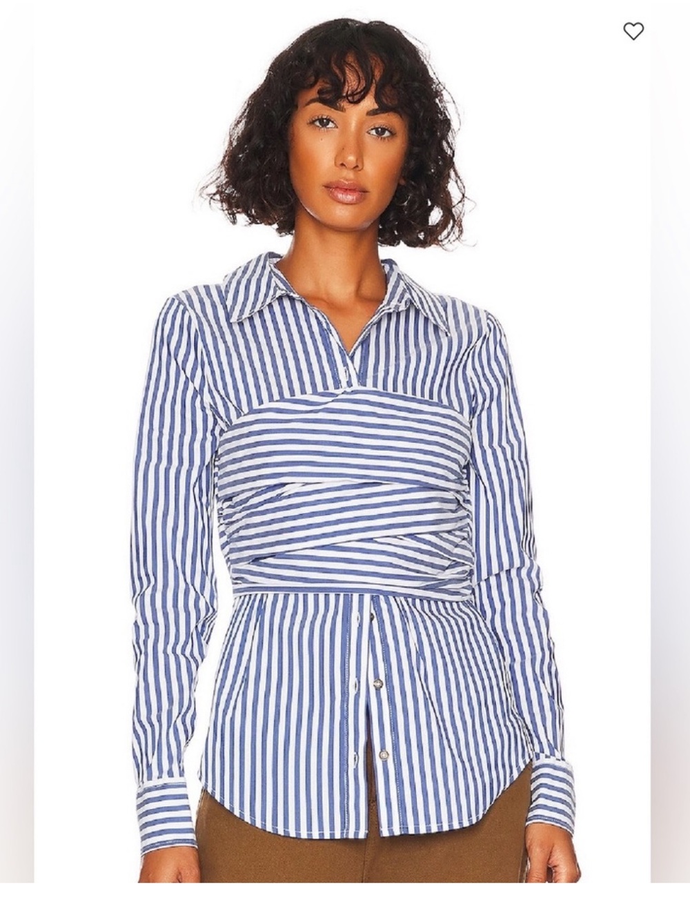 Veronica Beard Baylor Shirt Stripe Sz 10